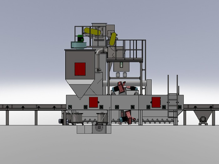 小型型材/結(jié)構(gòu)件輥道通過(guò)式拋丸清理機(jī)